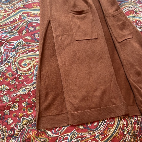 Long Knit Vest in Copper Color - Picture 5 of 7